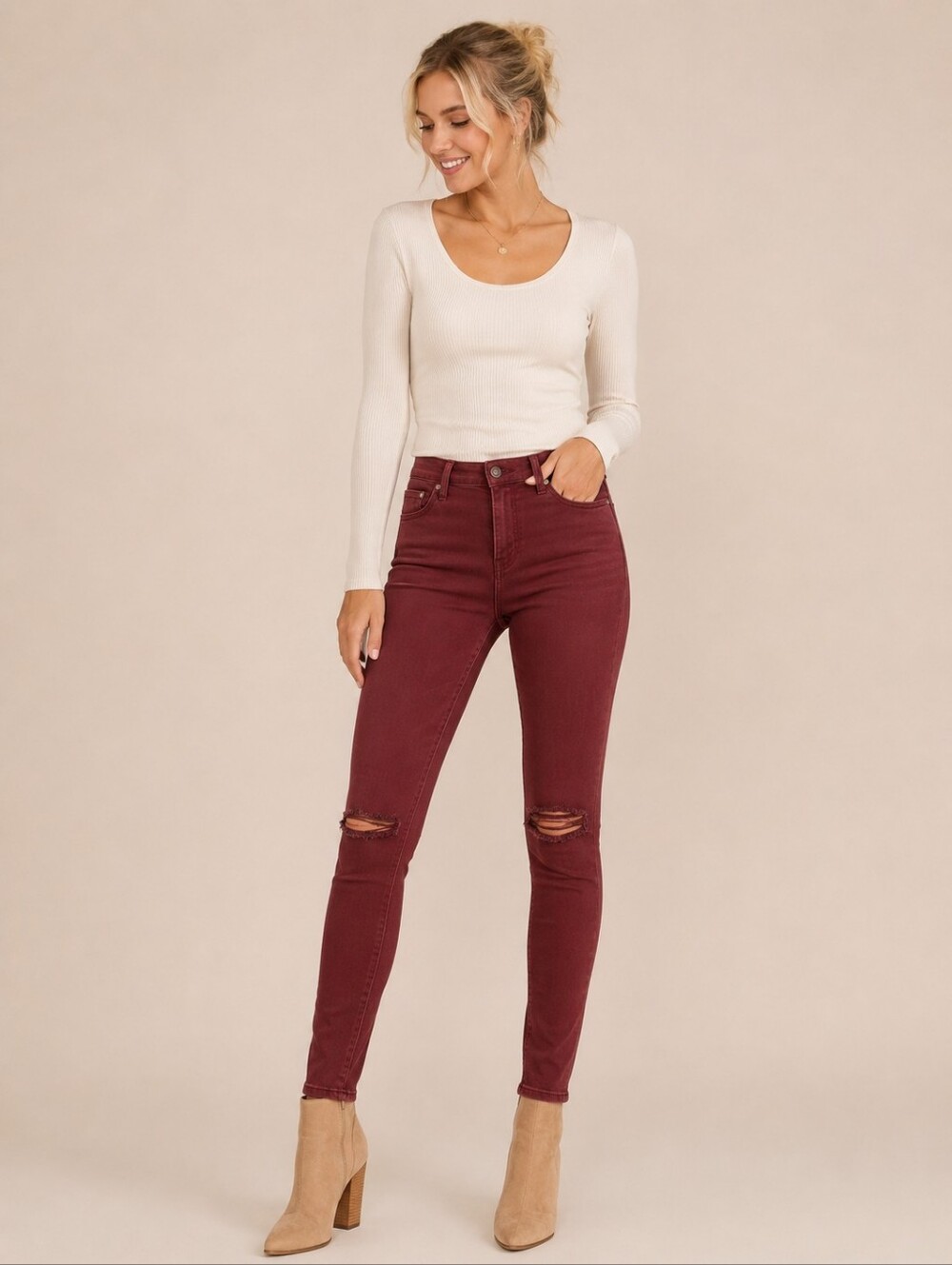 ❤️ CARMAR DISTRESSED SKINNY JEANS, 00 (24)